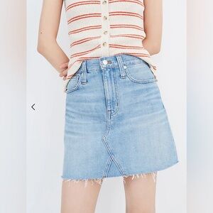Madewell Rigid Denim A-Line Mini Skirt in Lovell Wash| size 27